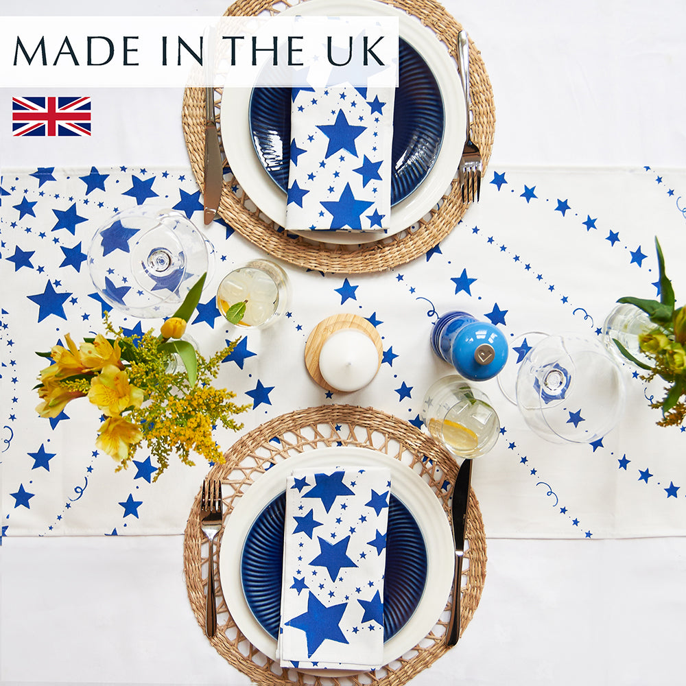 Blue Stars Table Runner