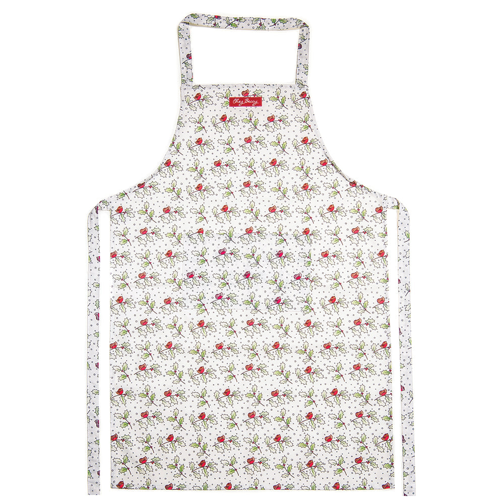 Christmas Robins and Holly Apron