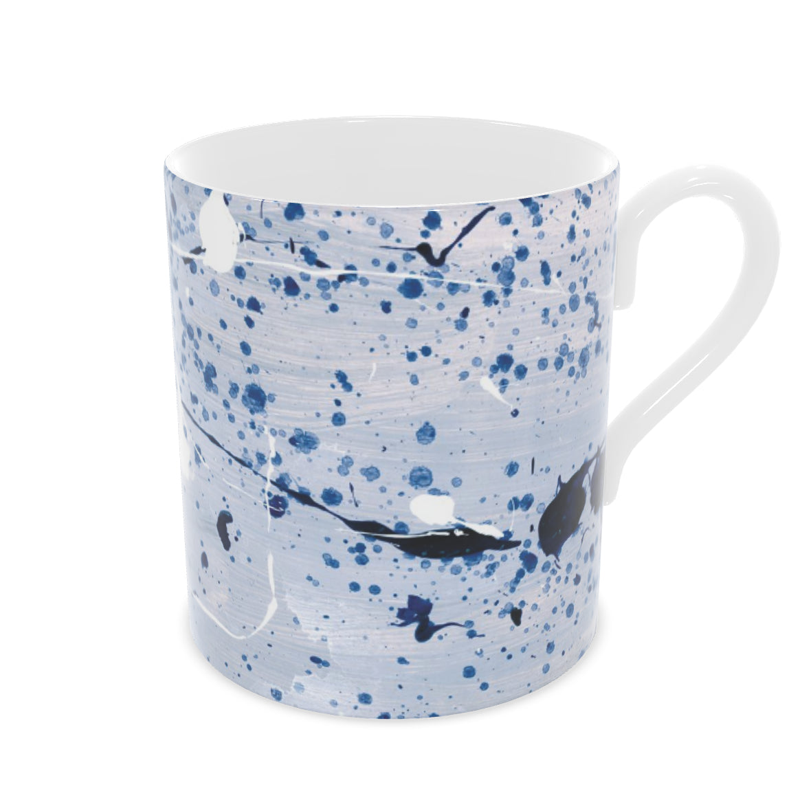 Blue Paint Splashes - Bone China Mug