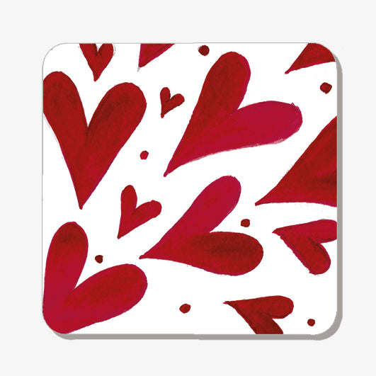 Red heart coaster