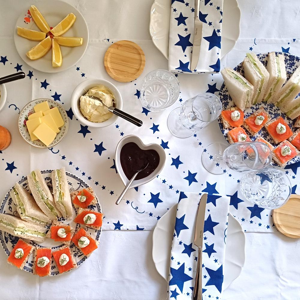 Table set for afternoon tea