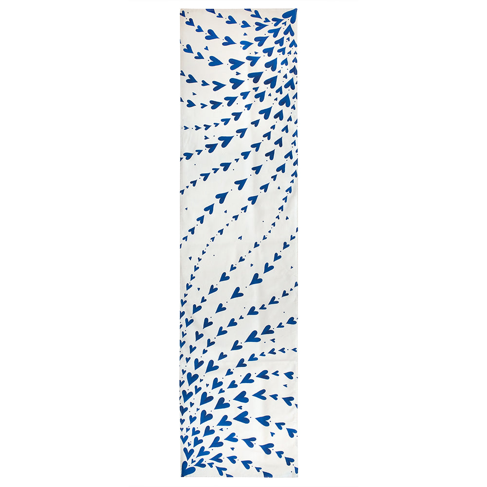 Blue Hearts table runner