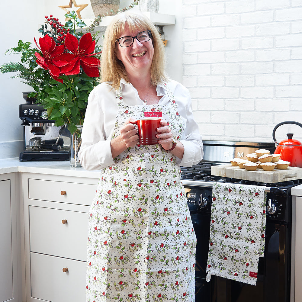 Christmas Robins and Holly Apron