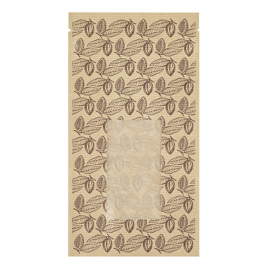 Resealable Chocolate Bar Bags with Window | Kraft Pouches for 100g Bars