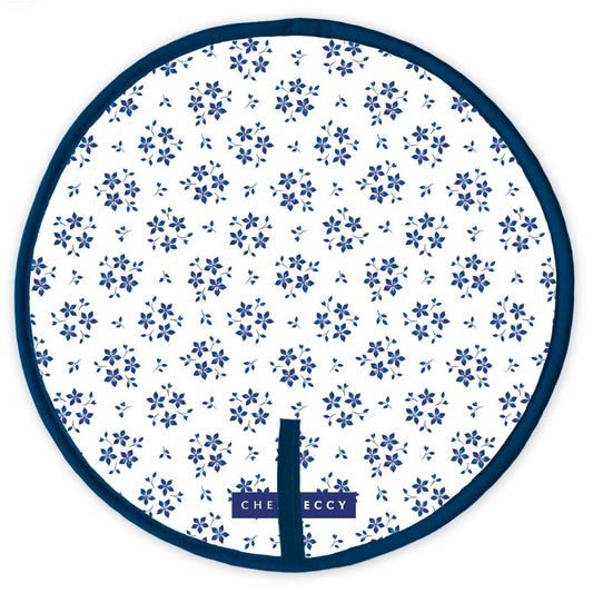 Blue Ditsy Floral Circular Hob Cover