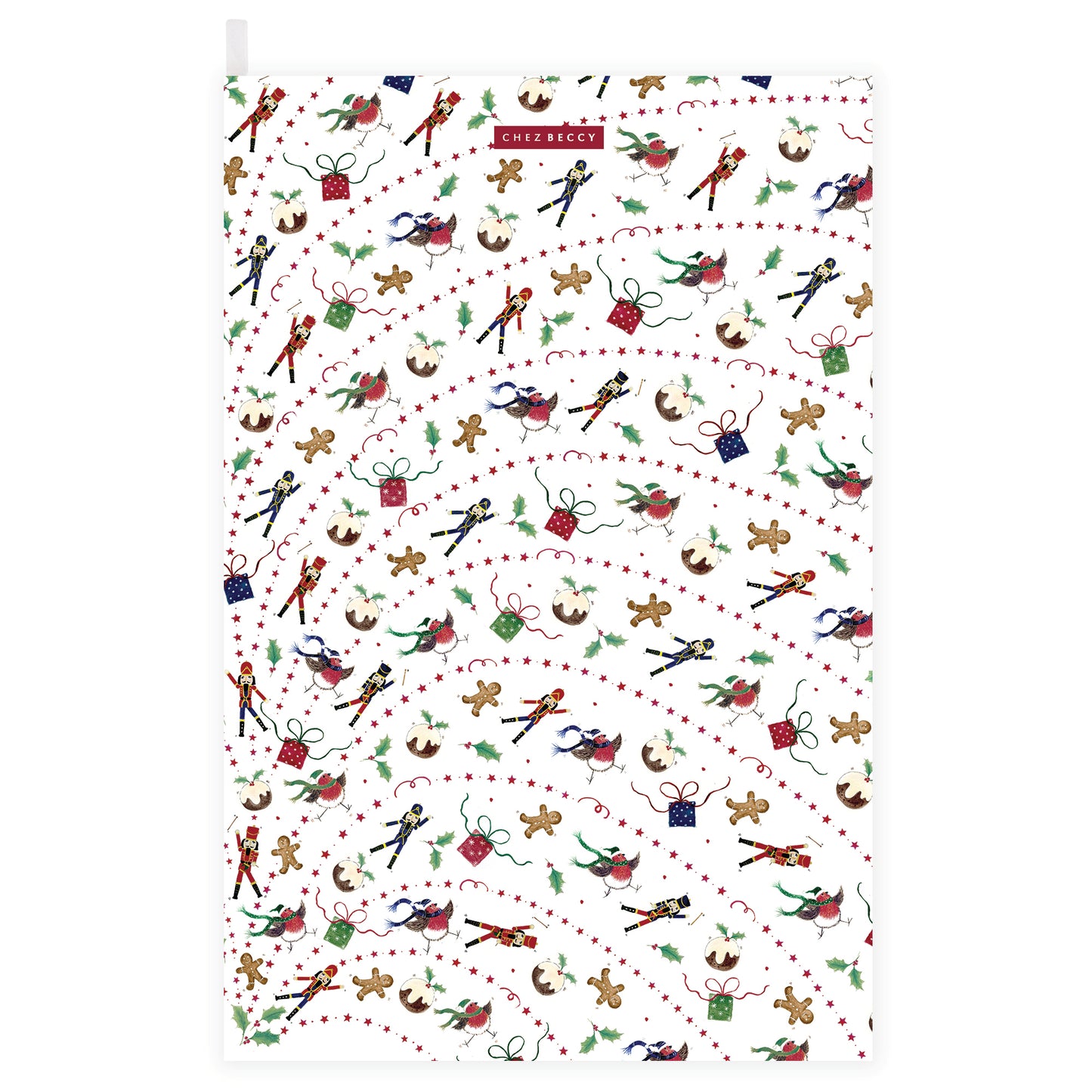 Exploding Christmas Tea Towel