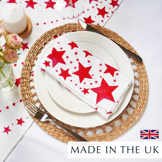 Red Stars Cloth Napkin