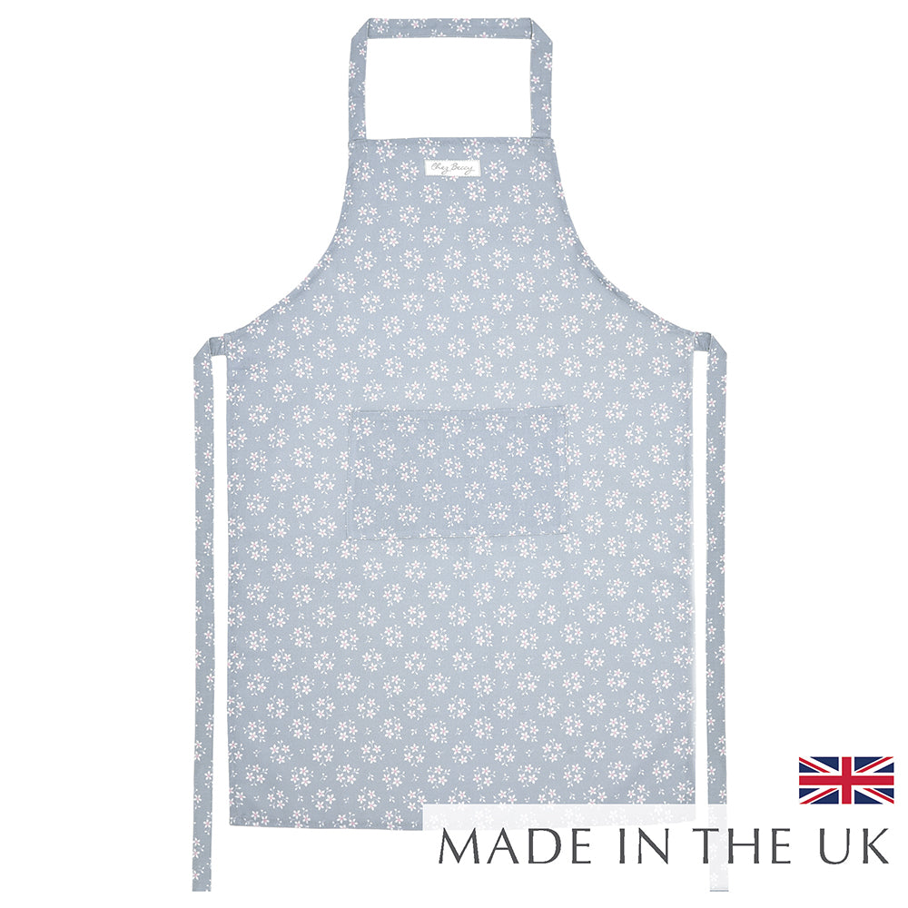 Grey ditsy floral apron