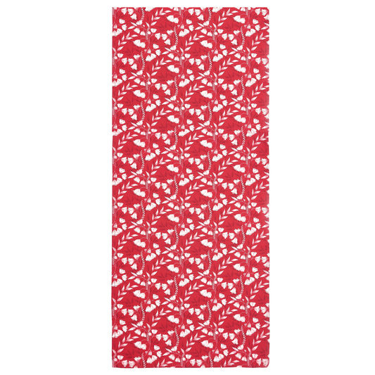 Ruby Red Floral Table Runner