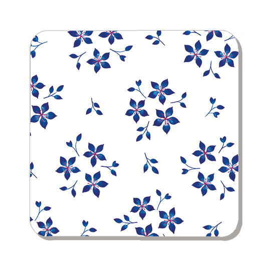 Blue Ditsy Floral Coaster