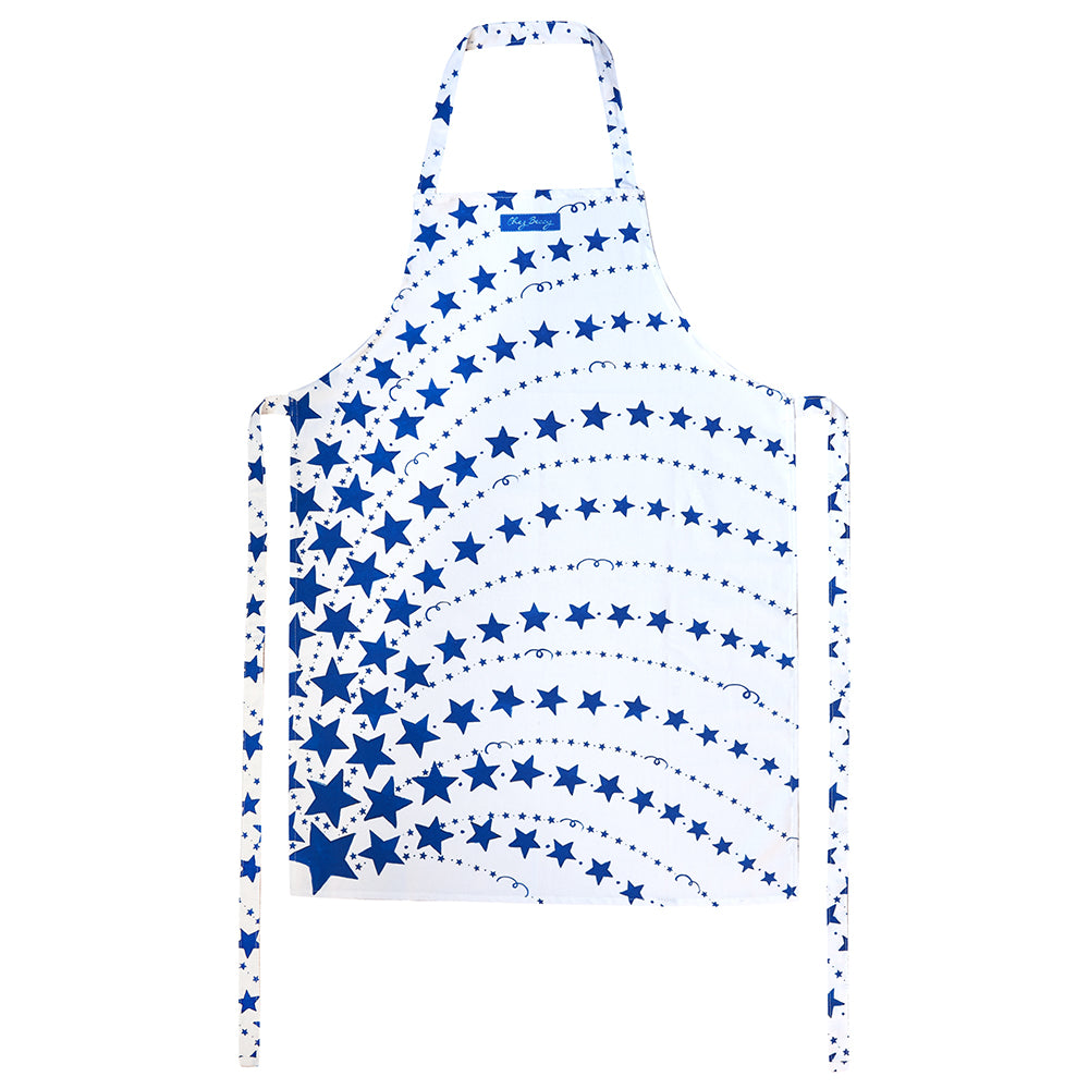 Blue Stars Apron, made in the UK