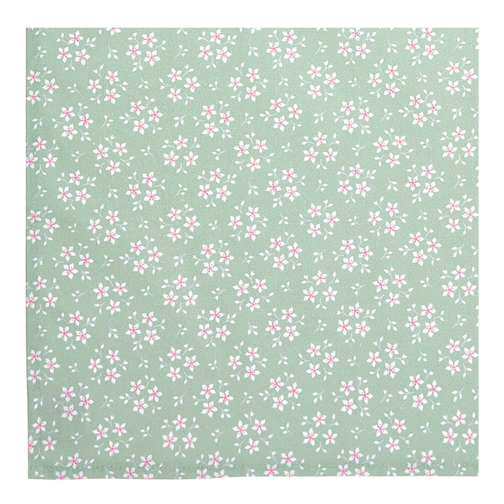 Table linen, Sage Green Ditsy Floral Napkins, handmade in Britain - Set of 2 - Chez Beccy