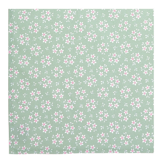 Table linen, Sage Green Ditsy Floral Napkins, handmade in Britain - Set of 2 - Chez Beccy